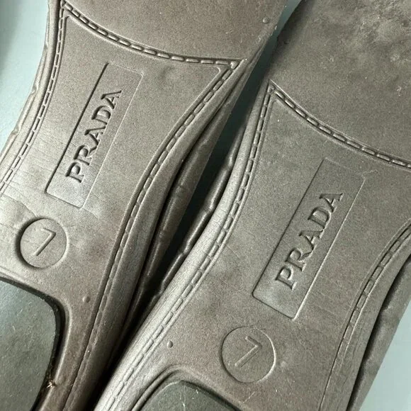 Prada Navy blue Suede Leather Driving Loafers, Size 7 (US8)